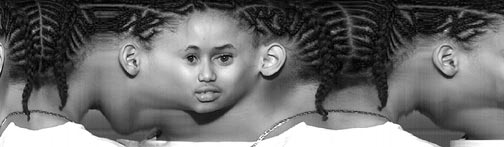 [peripheral portrait corn row hair style]