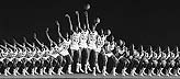 [Stroboscopic photograph of basketball toss]